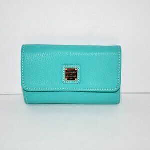 Dooney & Bourke Lucca Flap Wallet in Aqua #WLUCA0195 NWT